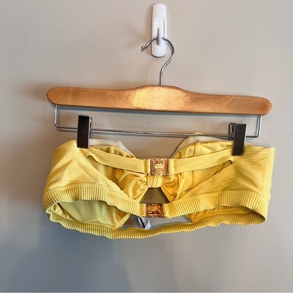 Kopper and Zink RiRi Canary Yellow Bandeau Bikini Top Size Large - Picture 3 of 8